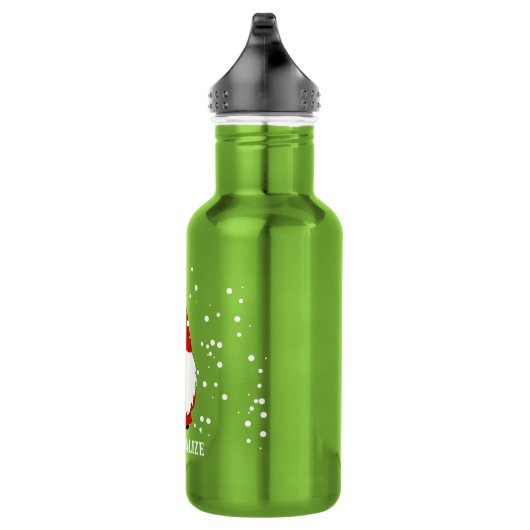 Kerstgnoomwaterfles met aangepaste naam waterfles (Rechts)