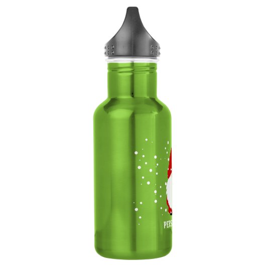 Kerstgnoomwaterfles met aangepaste naam waterfles (Links)
