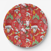 kerstGOATS-Snoep en Jingle Bells GetYerGoat™ Papieren Bordje (Voorkant)