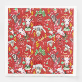 kerstGOATS-Snoep en Jingle Bells GetYerGoat™ Servetten (Voorkant)