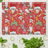 kerstGOATS-Snoep en Jingle Bells GetYerGoat™ Theedoek (Gevouwen)
