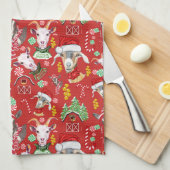 kerstGOATS-Snoep en Jingle Bells GetYerGoat™ Theedoek (Quarter Fold)