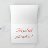 Kerstgod jul God jul och Gott nytt år II Holi Feestdagen Kaart (Binnen)