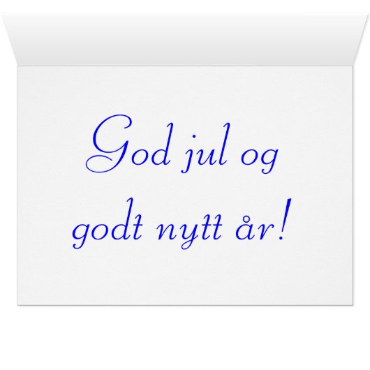 KerstGod Jul God jul og godt nytt år III (Binenzijde Horizontaal (Onderkant))