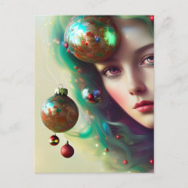 Kerstgodin Briefkaart