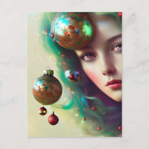 Kerstgodin Briefkaart