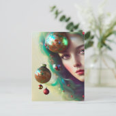 Kerstgodin Briefkaart (Staand voorkant)