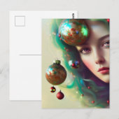 Kerstgodin Briefkaart (Voorkant / Achterkant)