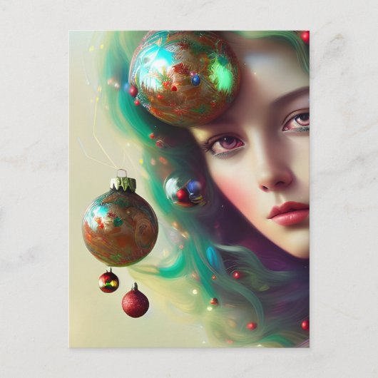 Kerstgodin Briefkaart (Voorkant)