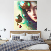 Kerstgodin Canvas Afdruk (Insitu (Slaapkamer))