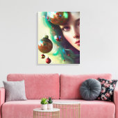 Kerstgodin Canvas Afdruk (Insitu (Woonkamer))
