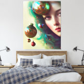 Kerstgodin Canvas Afdruk (Insitu (Slaapkamer))
