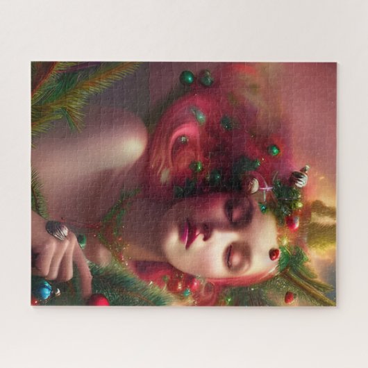 kerstgodin Festive Legpuzzel (Horizontaal)