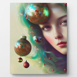 Kerstgodin Tabletop Plaque met Easel Fotoplaat