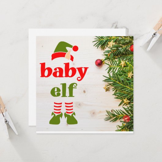 Kerstgodmoeder Voorstel Little Elf Kaart (Voorkant / Achterkant in situ)