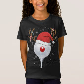 Kerstgoft Reindeer Funny Santa Hat Golf Lover T-shirt (Voorkant)