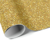 KerstGold Glitter-achtergrond Cadeaupapier (Rol Hoek)
