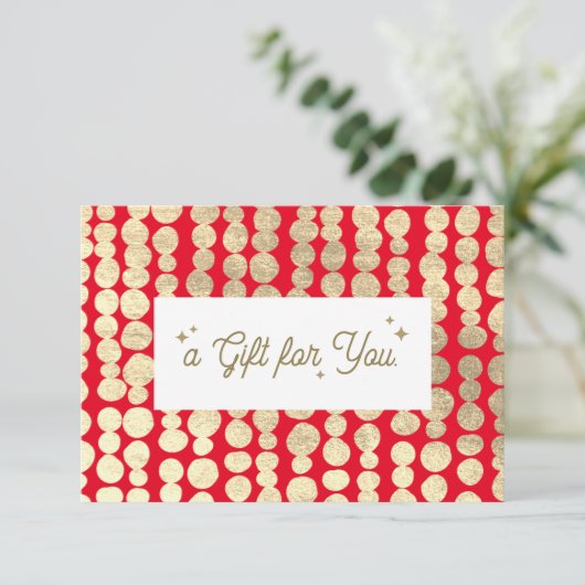 KerstGold Red Cadeaubon (Staand voorkant)