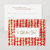 KerstGold Red Cadeaubon (Voorkant / Achterkant)