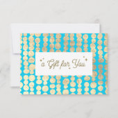 kerstGold Turquoise - cadeaubon (Voorkant)