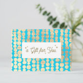 kerstGold Turquoise - cadeaubon (Staand voorkant)