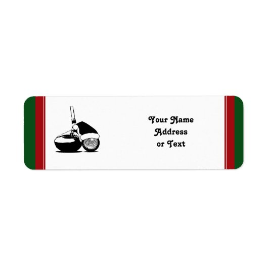 KerstGolf Ball en Club Etiket (Voorkant)