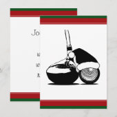 KerstGolf Ball en Club Kaart (Voorkant / Achterkant)