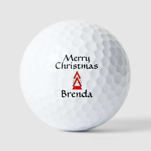 KerstGolf Balls #Brenda door dalDesignNZ Golfballen (Voorkant)