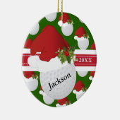 kerstgolf 🏌️ ♂️ | DIY-tekst Keramisch Ornament (Rechts)