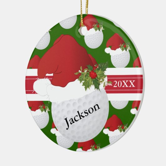 kerstgolf 🏌️ ♂️ | DIY-tekst Keramisch Ornament (Links)