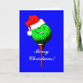 kerstgolf feestdagen kaart (Voorkant)