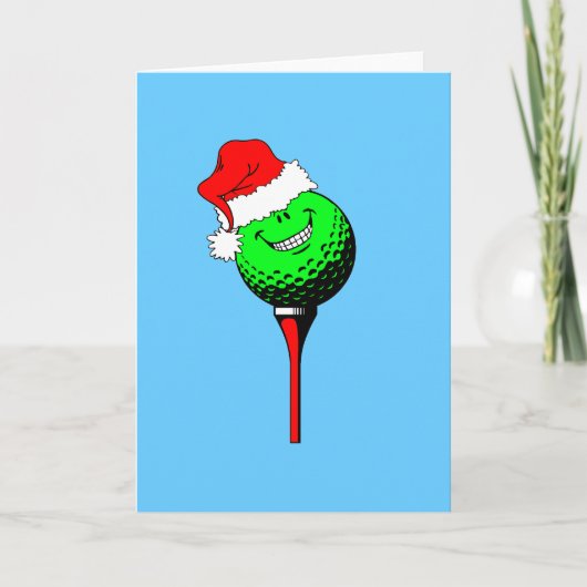 kerstgolf feestdagen kaart (Voorkant)