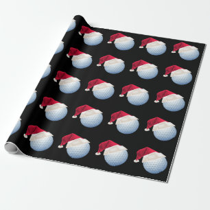 KerstGolf Funny Santa Holiday Cadeaupapier