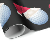 KerstGolf Funny Santa Holiday Cadeaupapier (Rol Hoek)