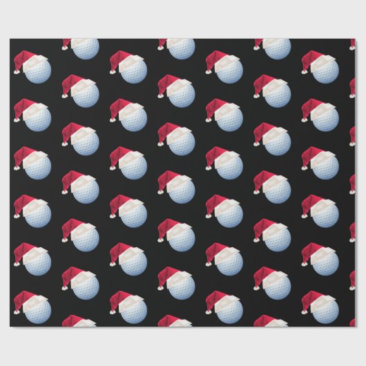 KerstGolf Funny Santa Holiday Cadeaupapier (Vlak)