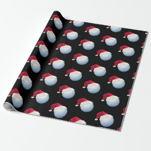 KerstGolf Funny Santa Holiday Cadeaupapier