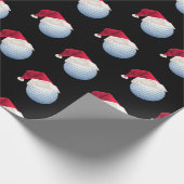 KerstGolf Funny Santa Holiday Cadeaupapier (Hoek)