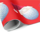 KerstGolf Funny Santa Holiday Cadeaupapier (Rol Hoek)