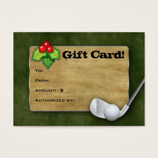 KerstGolf Gift Kaart - Vaderdag Groen (Voorkant)
