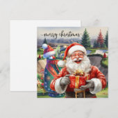 Kerstgolf met Santa Golfer op de golfbaan Feestdagenkaart (Voorkant / Achterkant)