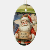 Kerstgolf met Santa Golfer op de golfbaan Keramisch Ornament (Rechts)