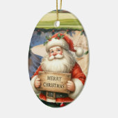 Kerstgolf met Santa Golfer op de golfbaan Keramisch Ornament (Links)