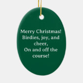 Kerstgolf met Santa Golfer op de golfbaan Keramisch Ornament (Achterkant)