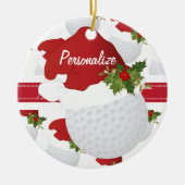 kerstgolf personaliseer Ornament (Voorkant)