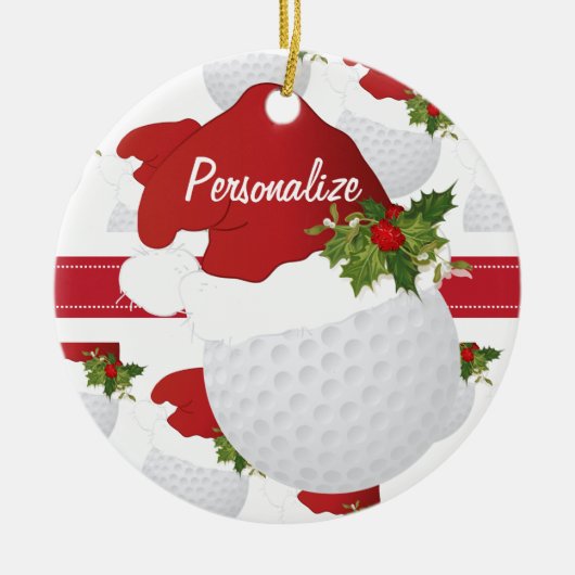 kerstgolf personaliseer Ornament (Voorkant)