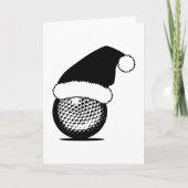 kerstgolfbal feestdagen kaart (Voorkant)