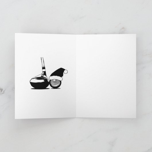 kerstgolfbal feestdagen kaart (Binnen)