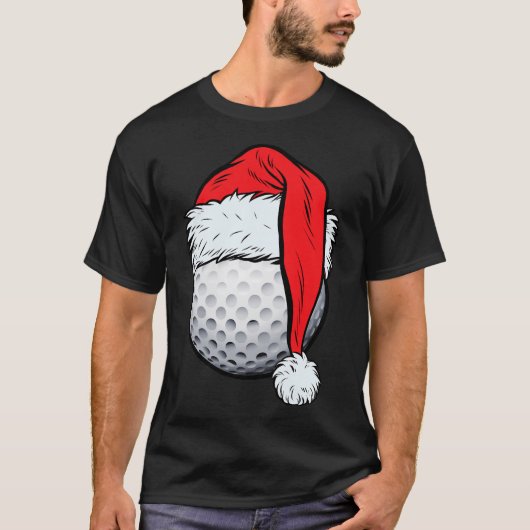 kerstgolfbal kerstbal kerstman met hoge prijzen t-shirt (Voorkant)
