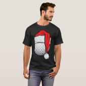 kerstgolfbal kerstbal kerstman met hoge prijzen t-shirt (Voorkant volledig)