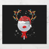 kerstgolfbal sparkling wijnetiket (Enkel label)